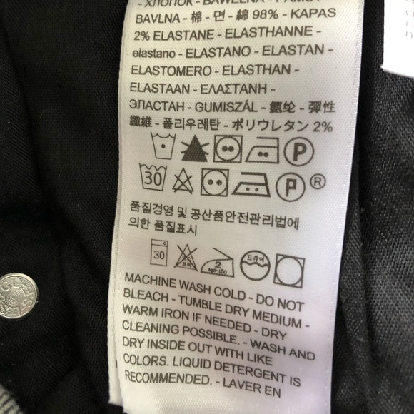 Levi's 721 High Rise Distressed Black Jeans Size 30 - Picture 8 of 9